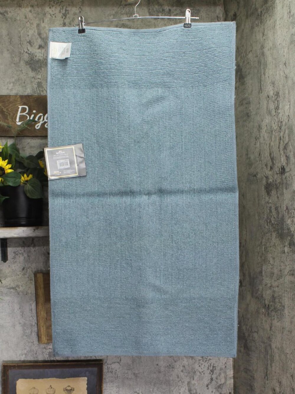 NWT Fieldcrest Spa Bath Rug Plush Mat Rectangle Mineral Blue 24x40 - Picture 2 of 4
